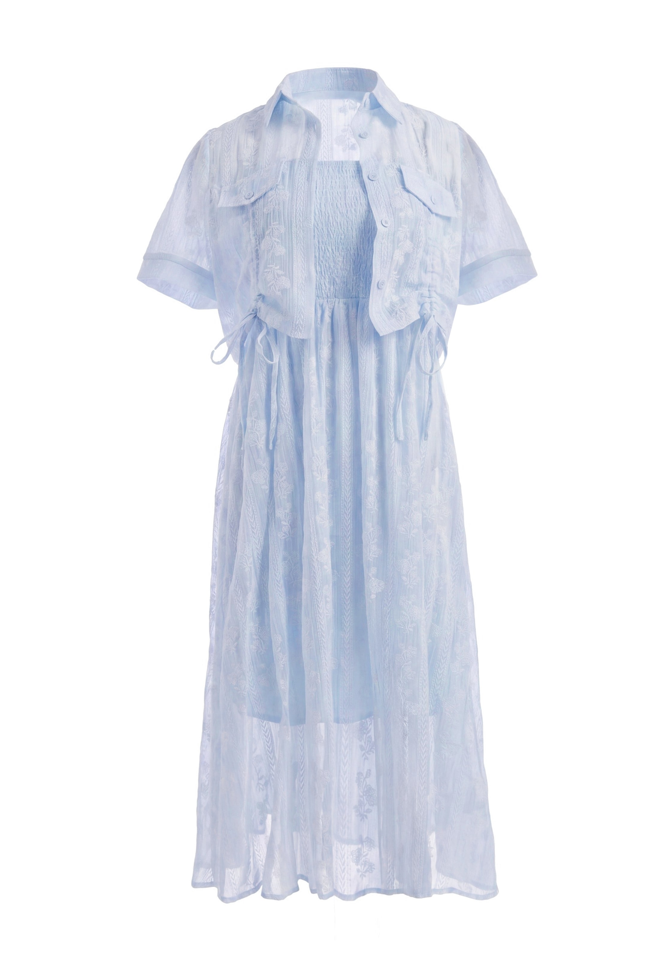Usha - Vestido en azul: frente