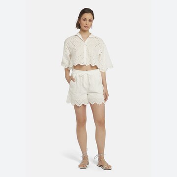 Nicowa Slimfit Broek in Wit