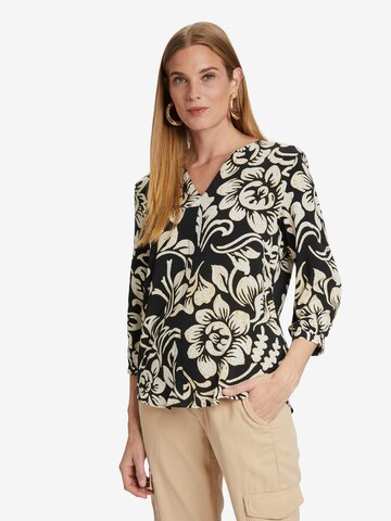 Cartoon Blouse in Zwart: voorkant