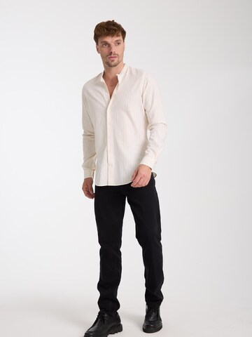 Slim fit Camicia business 'Caravaggio' di 7Camicie in beige
