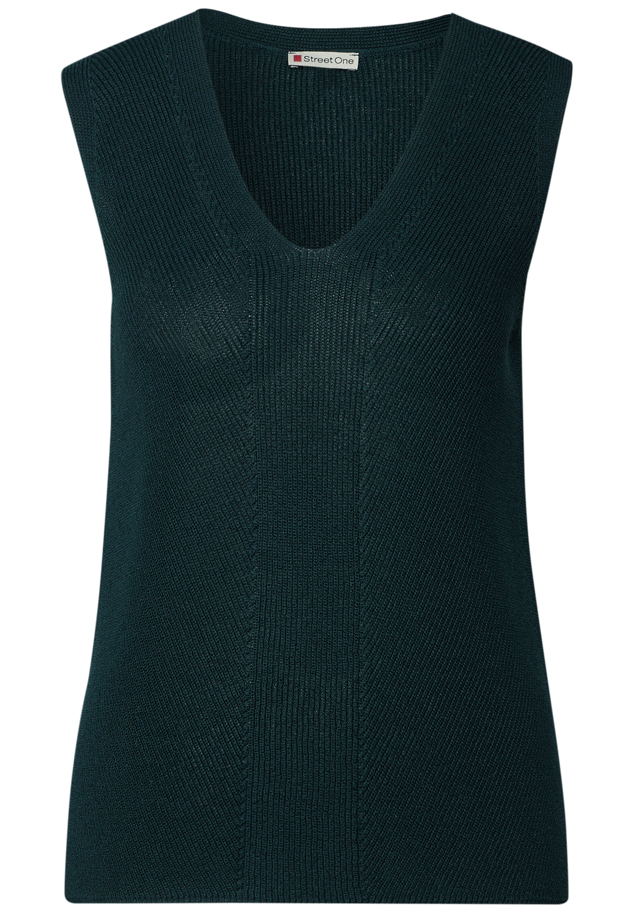 STREET ONE Knitted Top in Green: front
