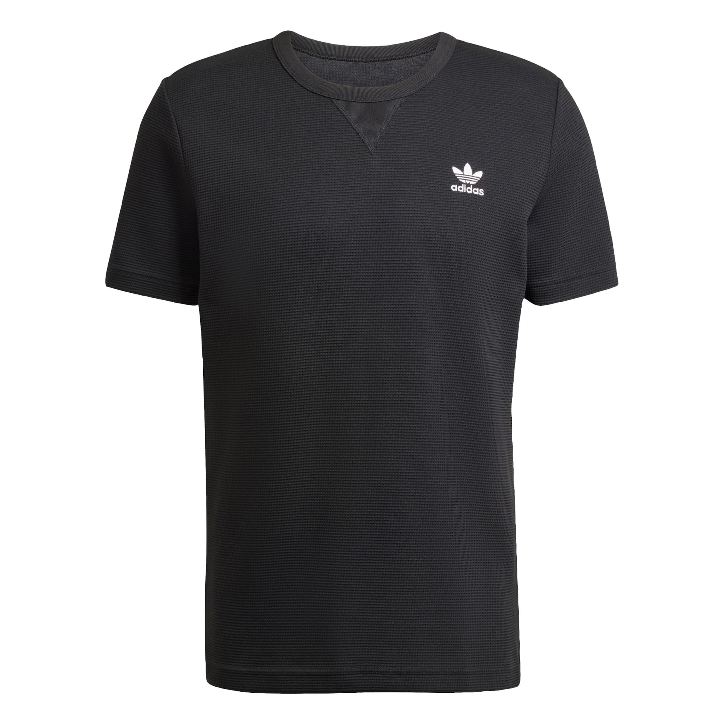 ADIDAS ORIGINALS - Camiseta 'Trefoil Essentials' en negro: frente