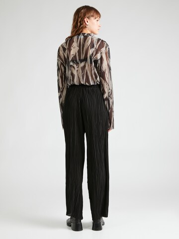 MSCH COPENHAGEN Wide leg Broek 'Bevin' in Zwart