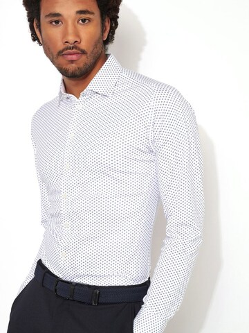 DESOTO Slim fit Button Up Shirt 'Kent' in White: front