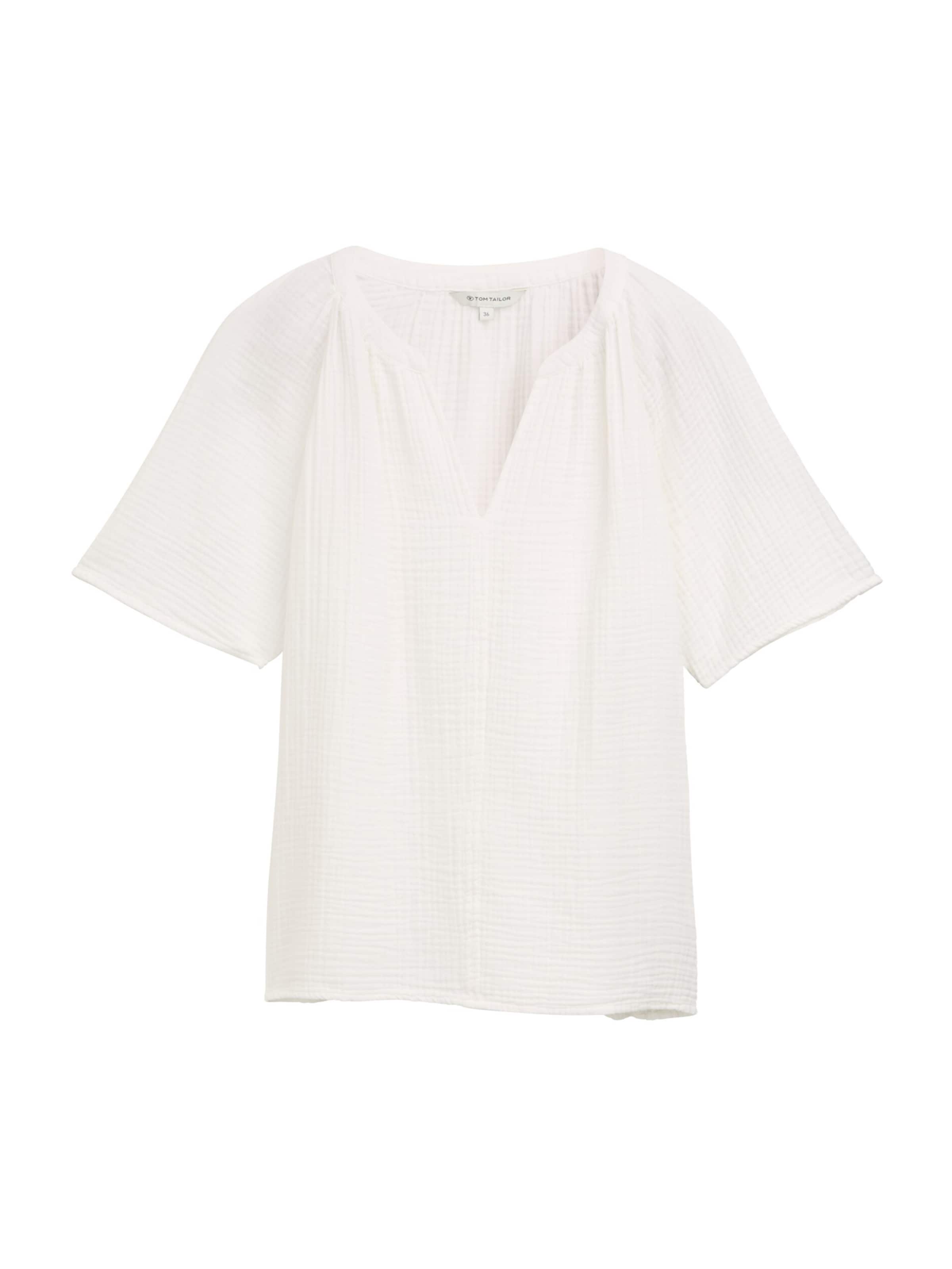 Chemisier TOM TAILOR en blanc : devant