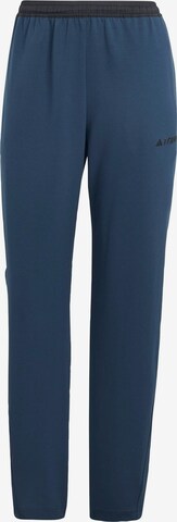 Loosefit Pantalon outdoor ADIDAS TERREX en bleu : devant