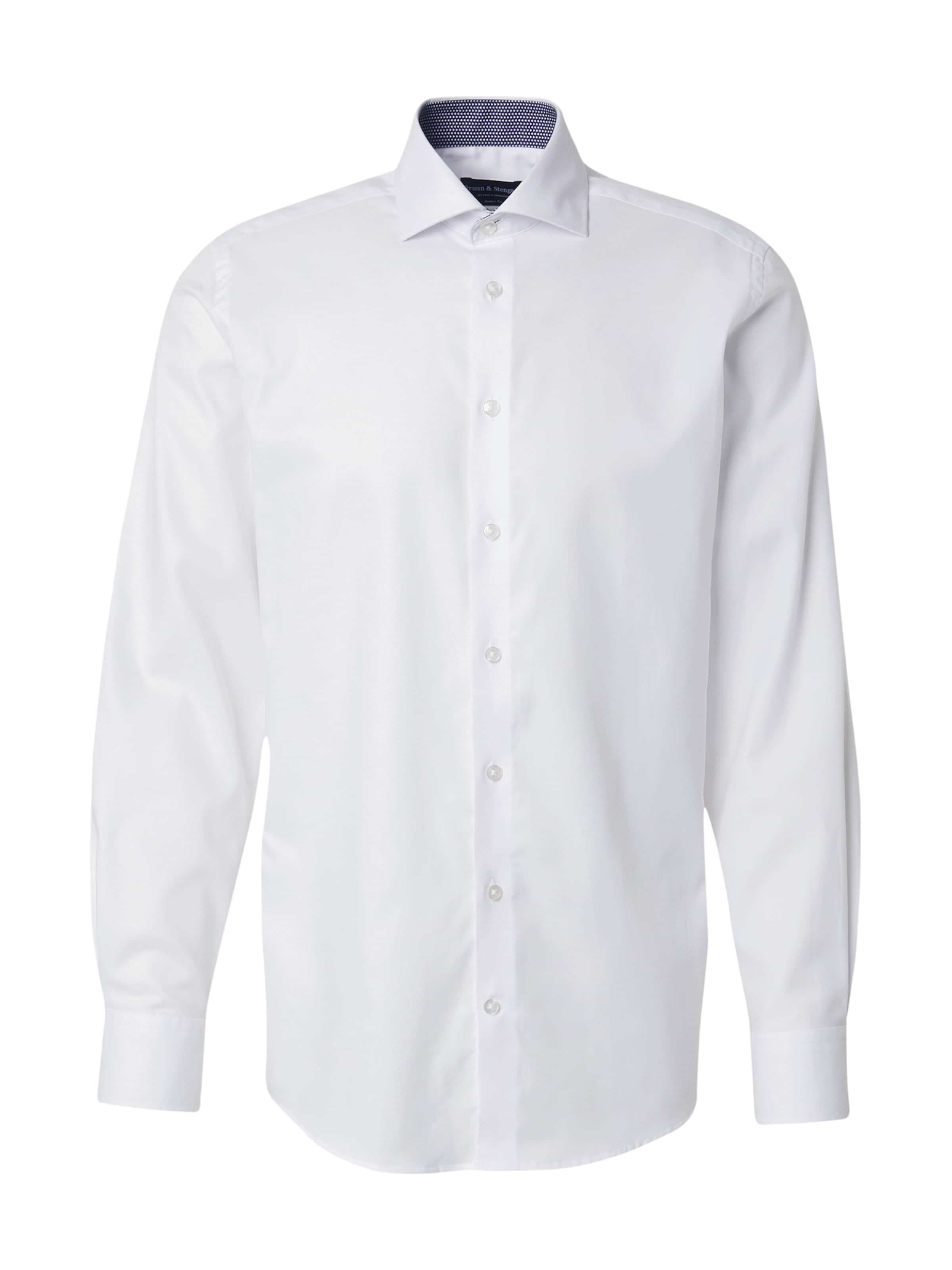 Bruun & Stengade Klasický střih Košile 'Josh' – bílá: přední strana
