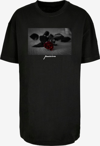 Mister Tee Shirt 'Passion Rose' in Black: front