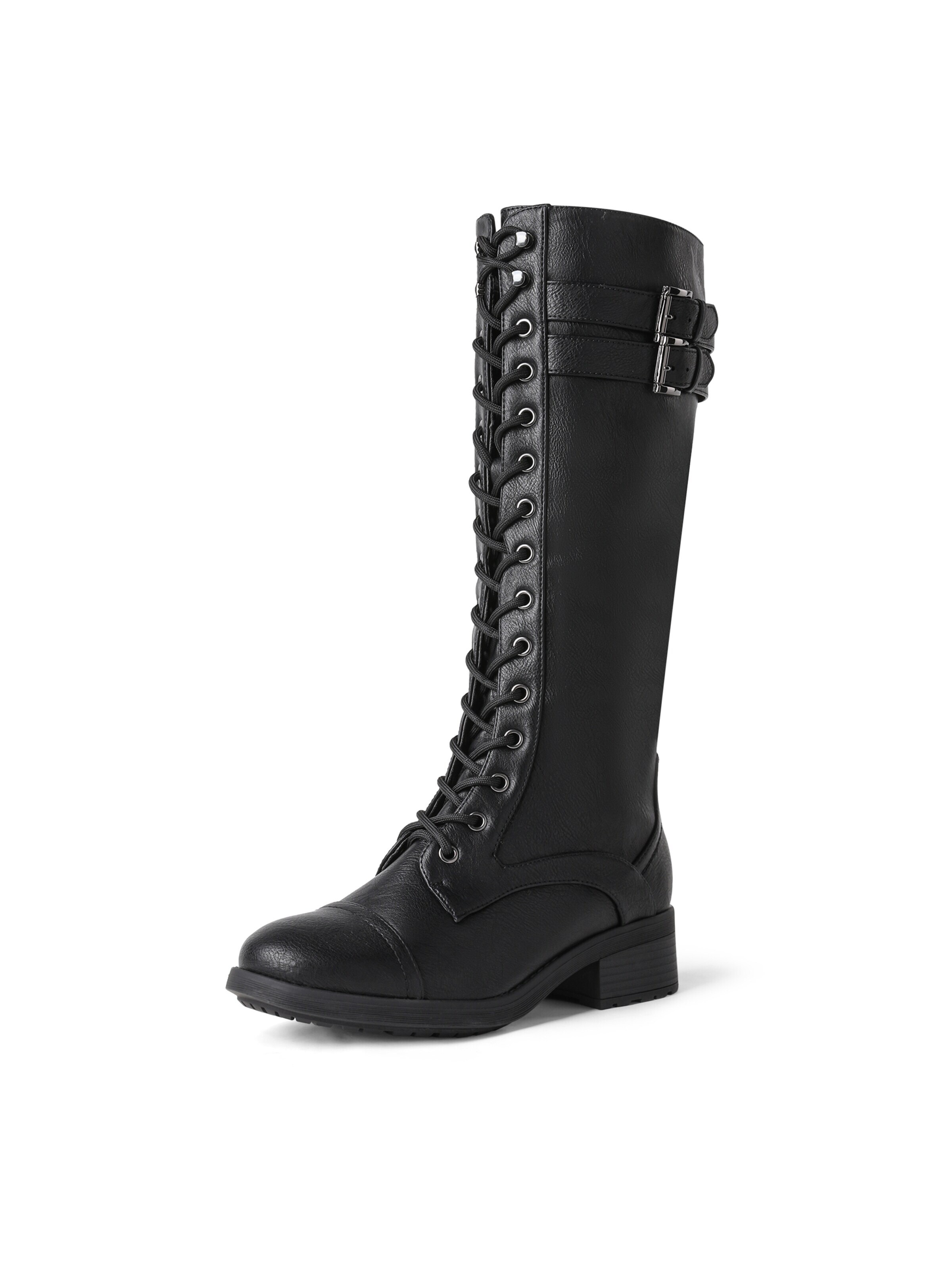 Dream Pairs Overknee laarzen in Zwart: voorkant