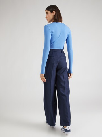 Noisy may Wide leg Pleat-Front Pants 'LAYTON' in Blue