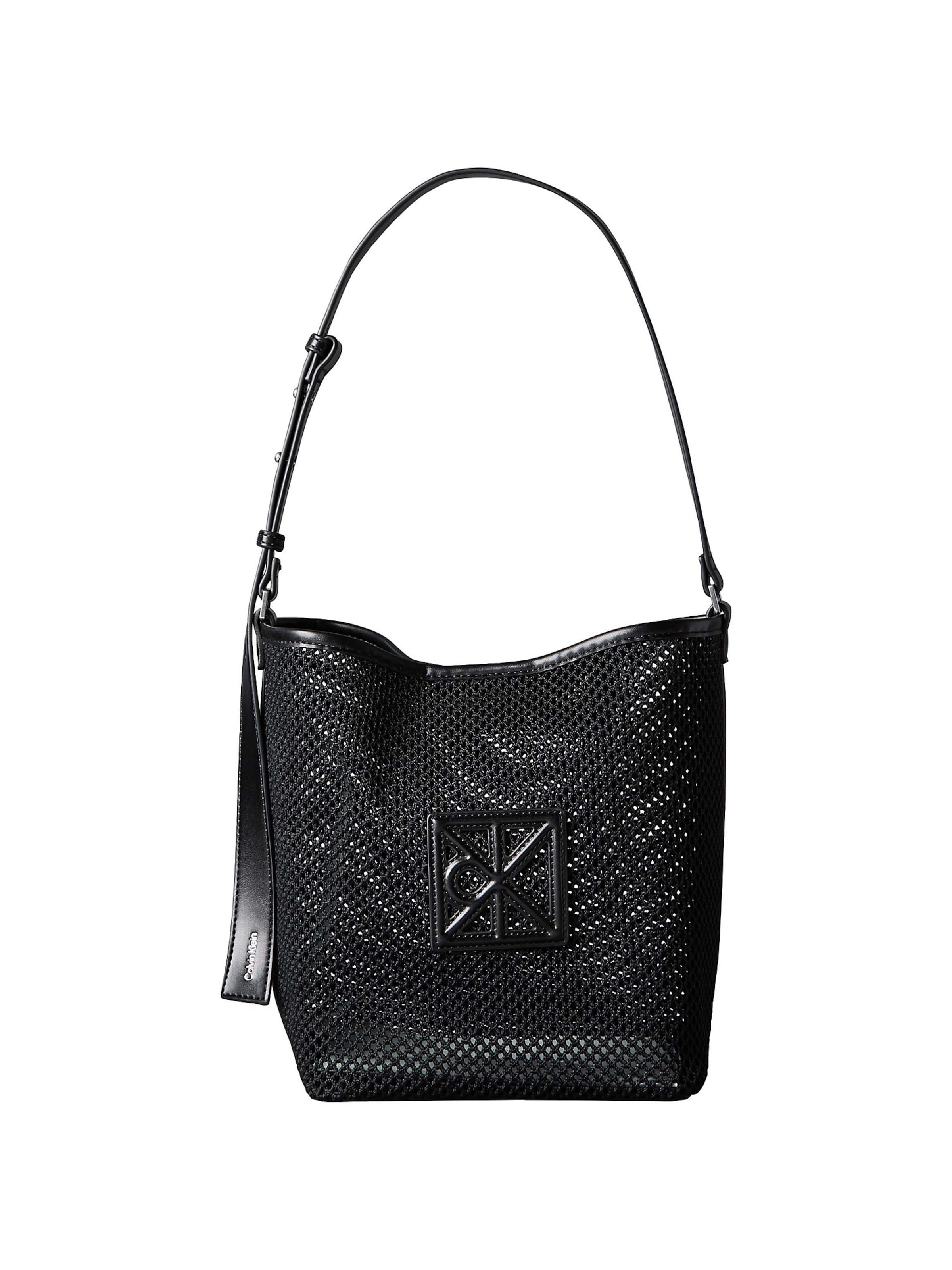 Calvin Klein - Mala de bolsa em preto: frente