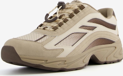 Bershka Sneakers low i lys beige / mørk beige / mørkebrun, Produktvisning