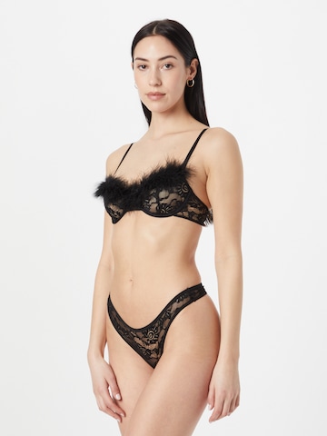 Nasty Gal Underwear Sets in Black: front