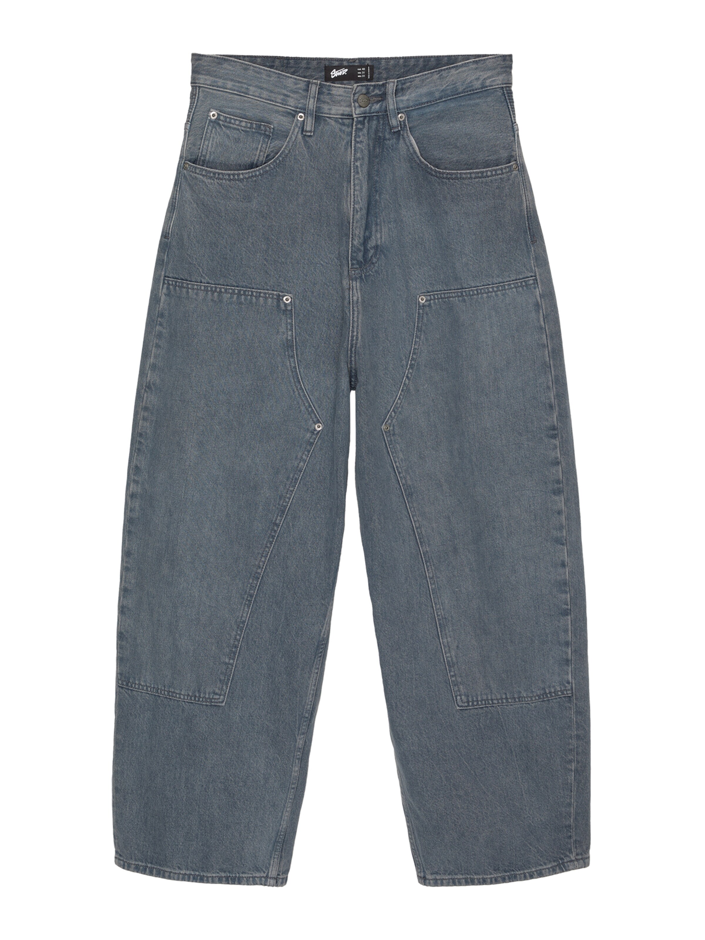 Pull&Bear Loosefit Jeans in Blau: Vorderseite