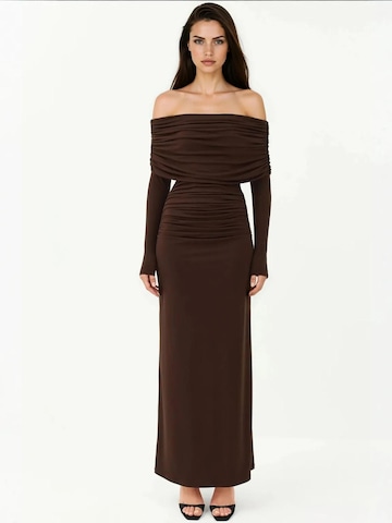 Hiccup Dress 'Maxi' in Brown: front