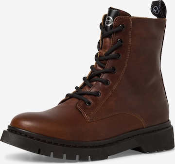 TAMARIS Lace-Up Ankle Boots in Brown: front