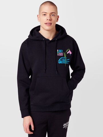 Obey Sweatshirt 'BLACK EARTH SOCIETY' in Zwart: voorkant