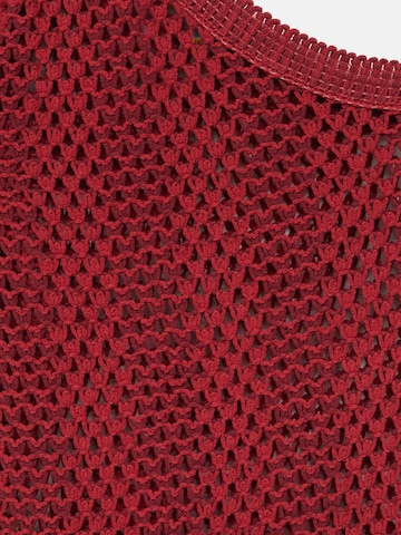 Pull&Bear Pletena obleka | rdeča barva