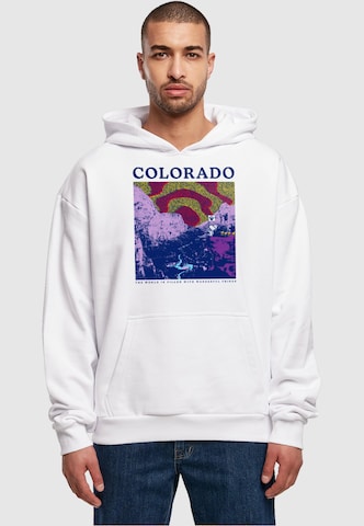 Merchcode Sweatshirt ' Peanuts - Colorado' in Wit: voorkant