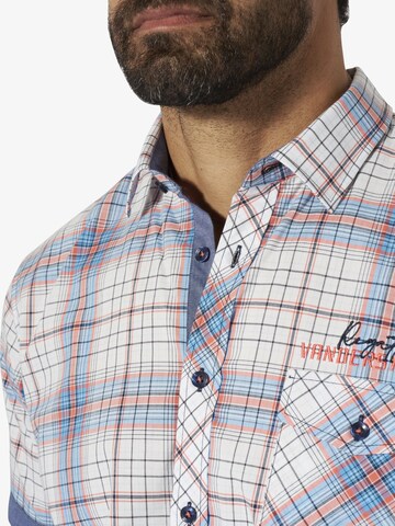 Jan Vanderstorm Comfort fit Button Up Shirt 'Poular' in Blue