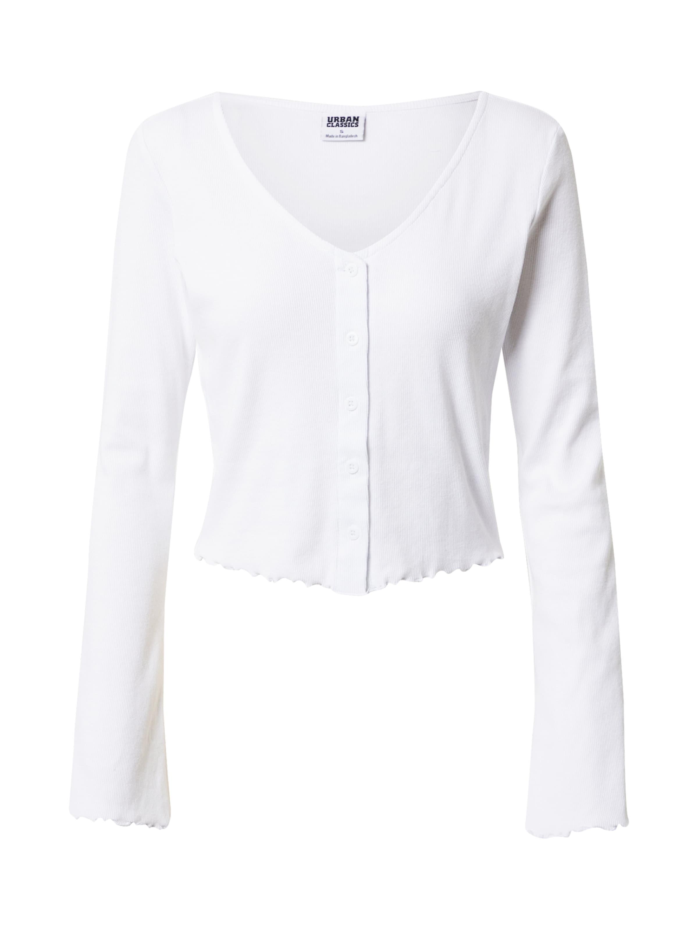 Geacă tricotată de la Urban Classics pe alb: față