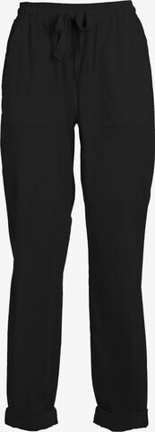 DEHA Regular Pleat-Front Pants in Black: front