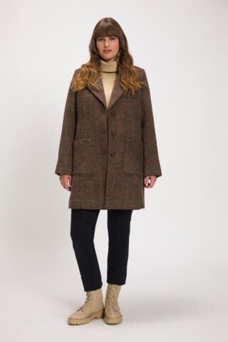 Ulla Popken Between-Seasons Coat in Brown