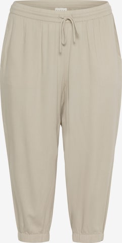Pantalon 'Mille' KAFFE CURVE en beige : devant