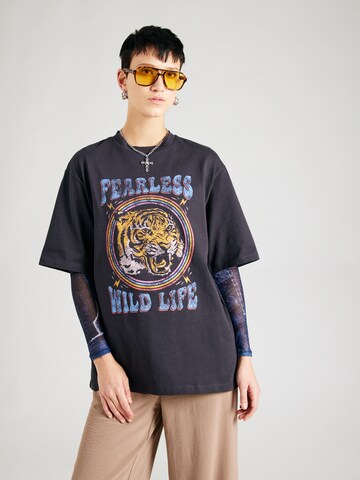 Tricou 'NMKOKOON' de la Noisy may pe gri: față