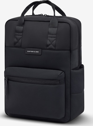 Kapten & Son Rucksack 'Bergen Cloud' in Schwarz: Vorderseite
