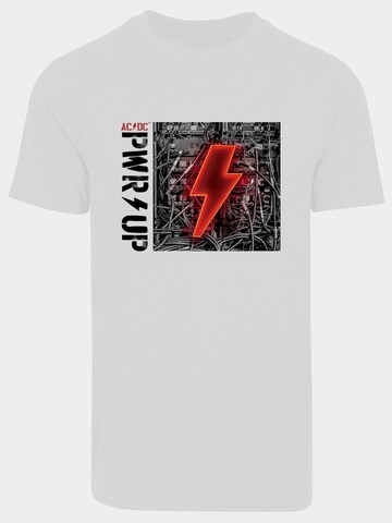 T-Shirt 'ACDC PWRUP Album' F4NT4STIC en blanc : devant