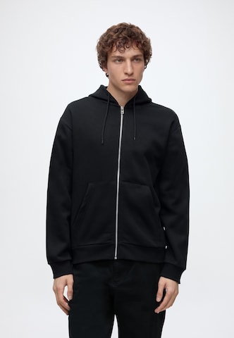 JJ Rebel - Sudadera con cremallera 'JREBCREST' en negro: frente
