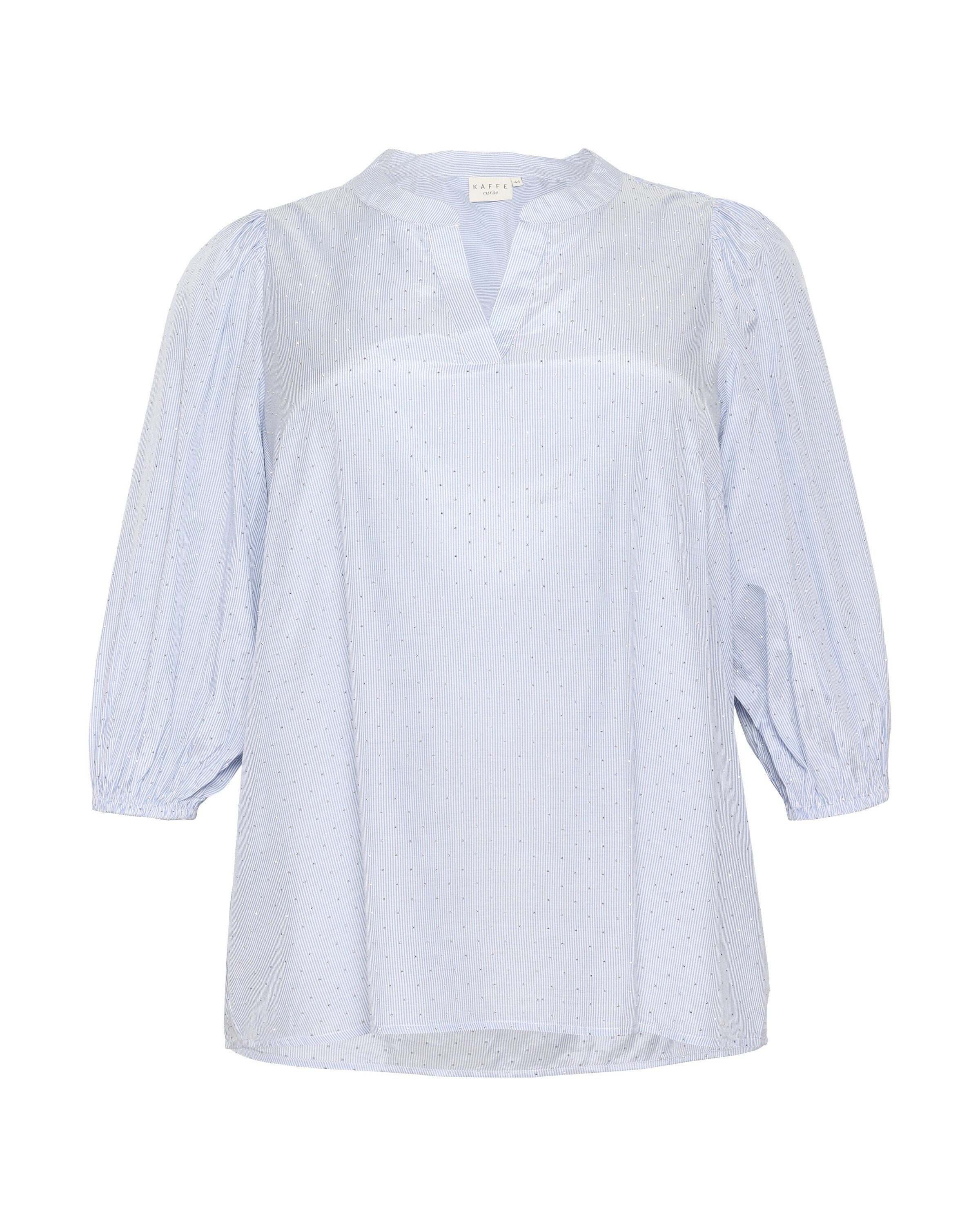 KAFFE CURVE Blouse in Blue: front