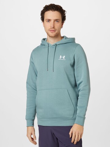 UNDER ARMOUR - Sweatshirt de desporto 'Essential' em verde: frente