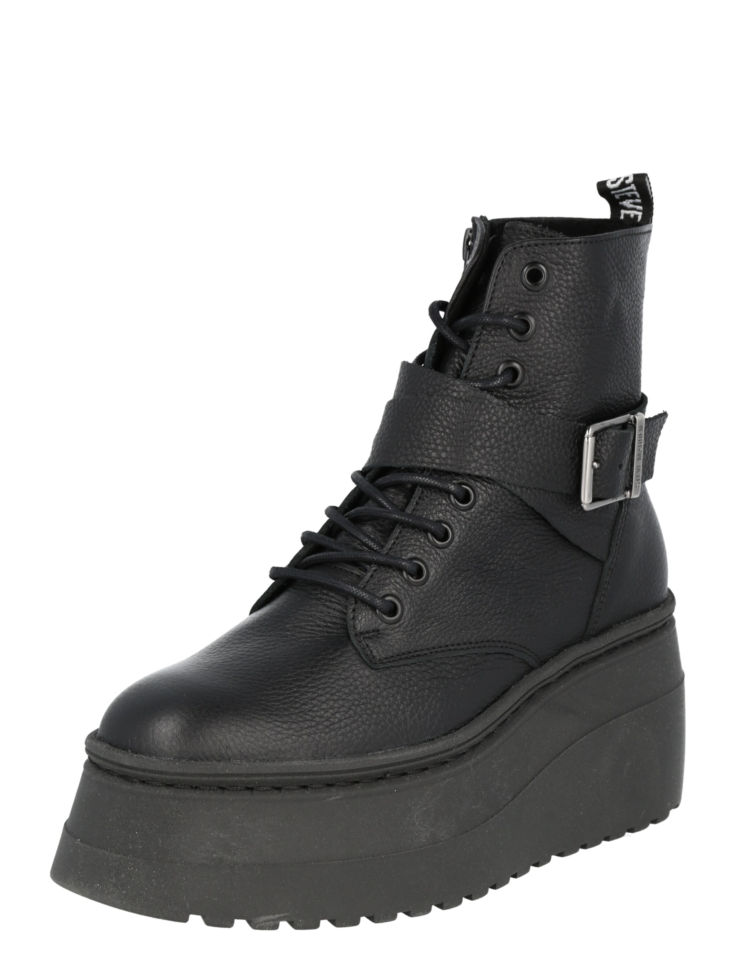 STEVE MADDEN Veterlaarsjes 'Piano' in Zwart: voorkant