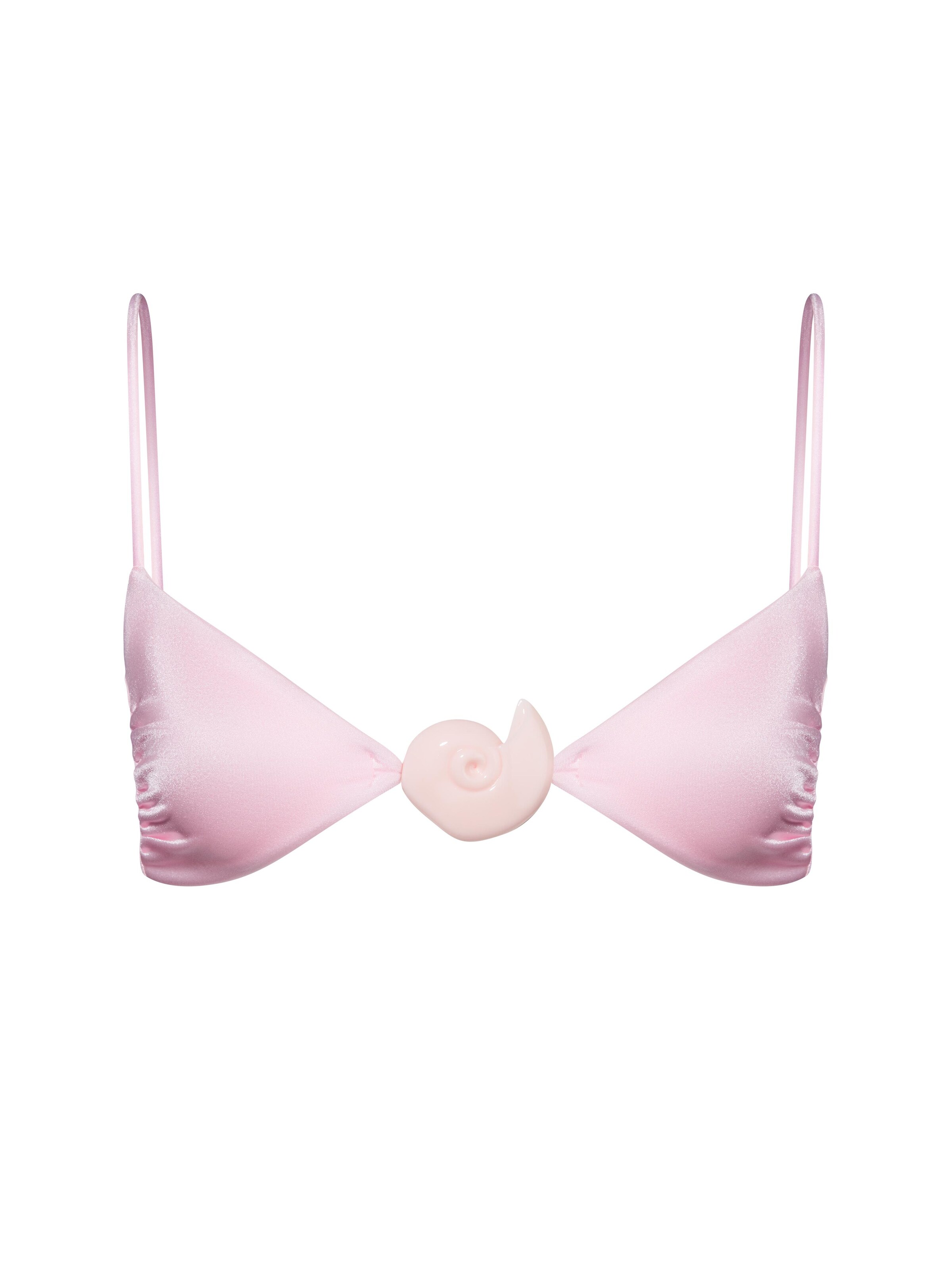 rozā SALT&WAVE Trijstūra formas Bikini augšdaļa 'Magda Top': no priekšpuses