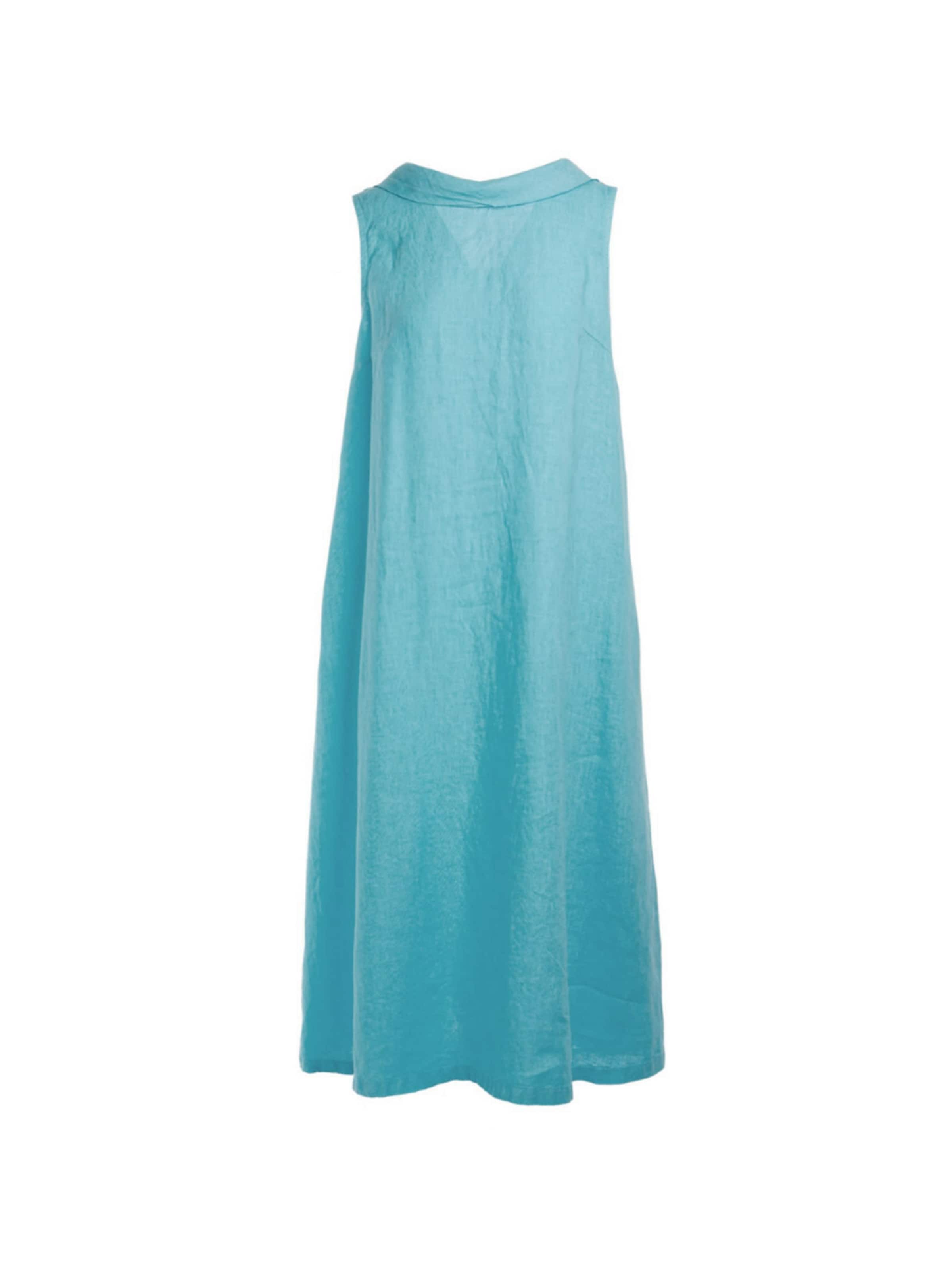 Haris Cotton Jurk in Blauw: voorkant
