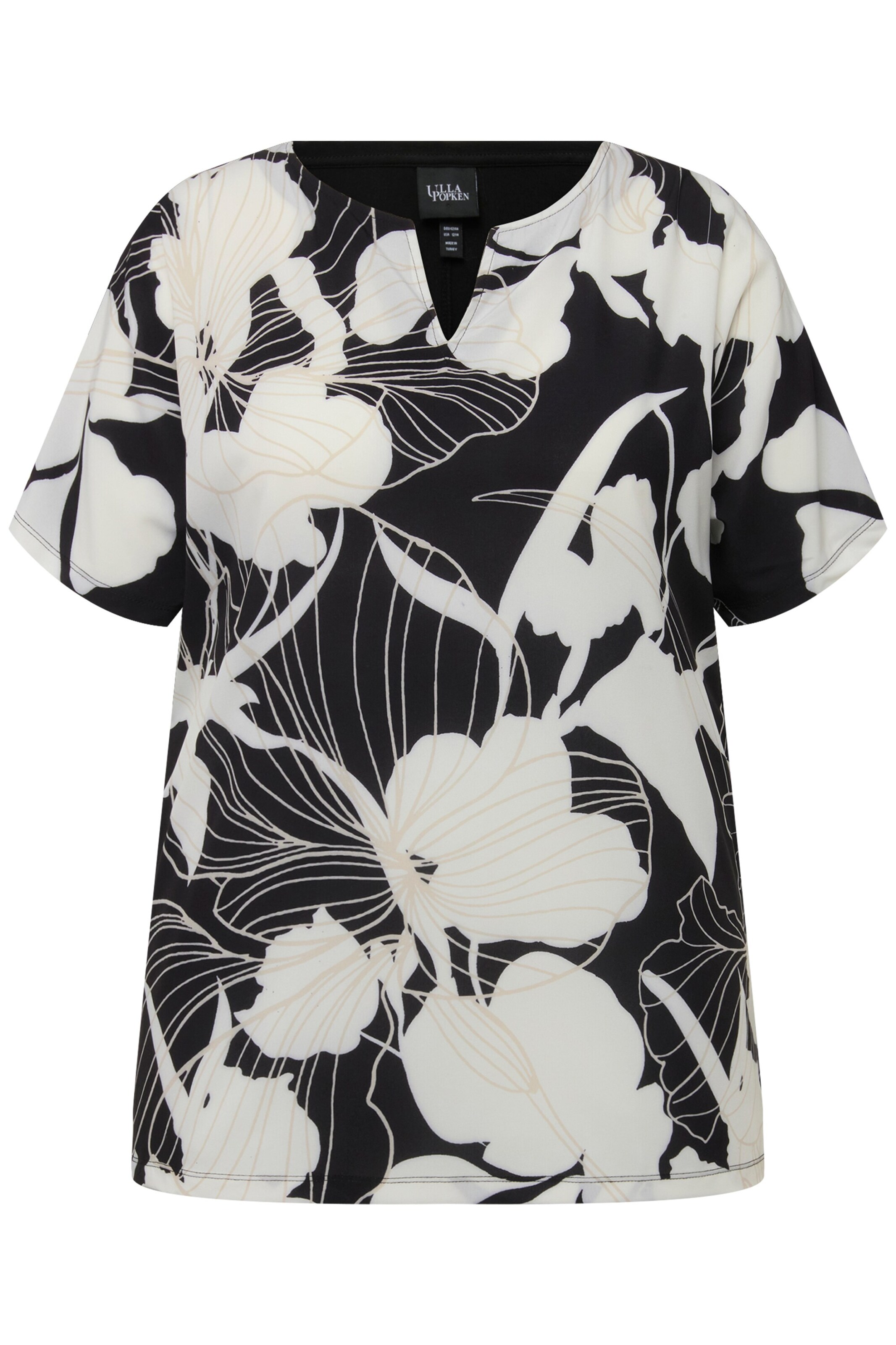 Ulla Popken Shirt in Zwart: voorkant