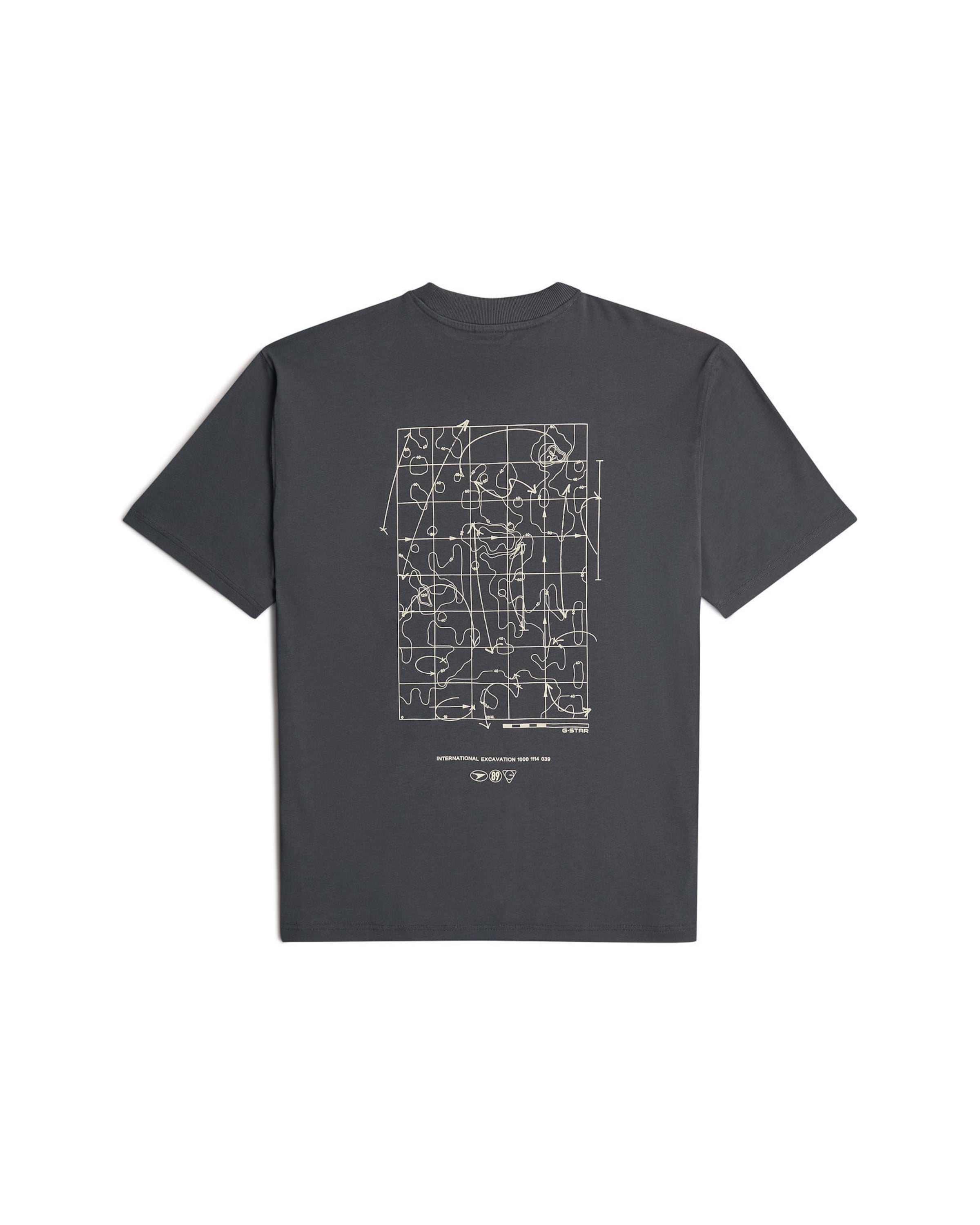 G-STAR Shirt 'Back Graphic Relaxed T-Shirt' in Grijs