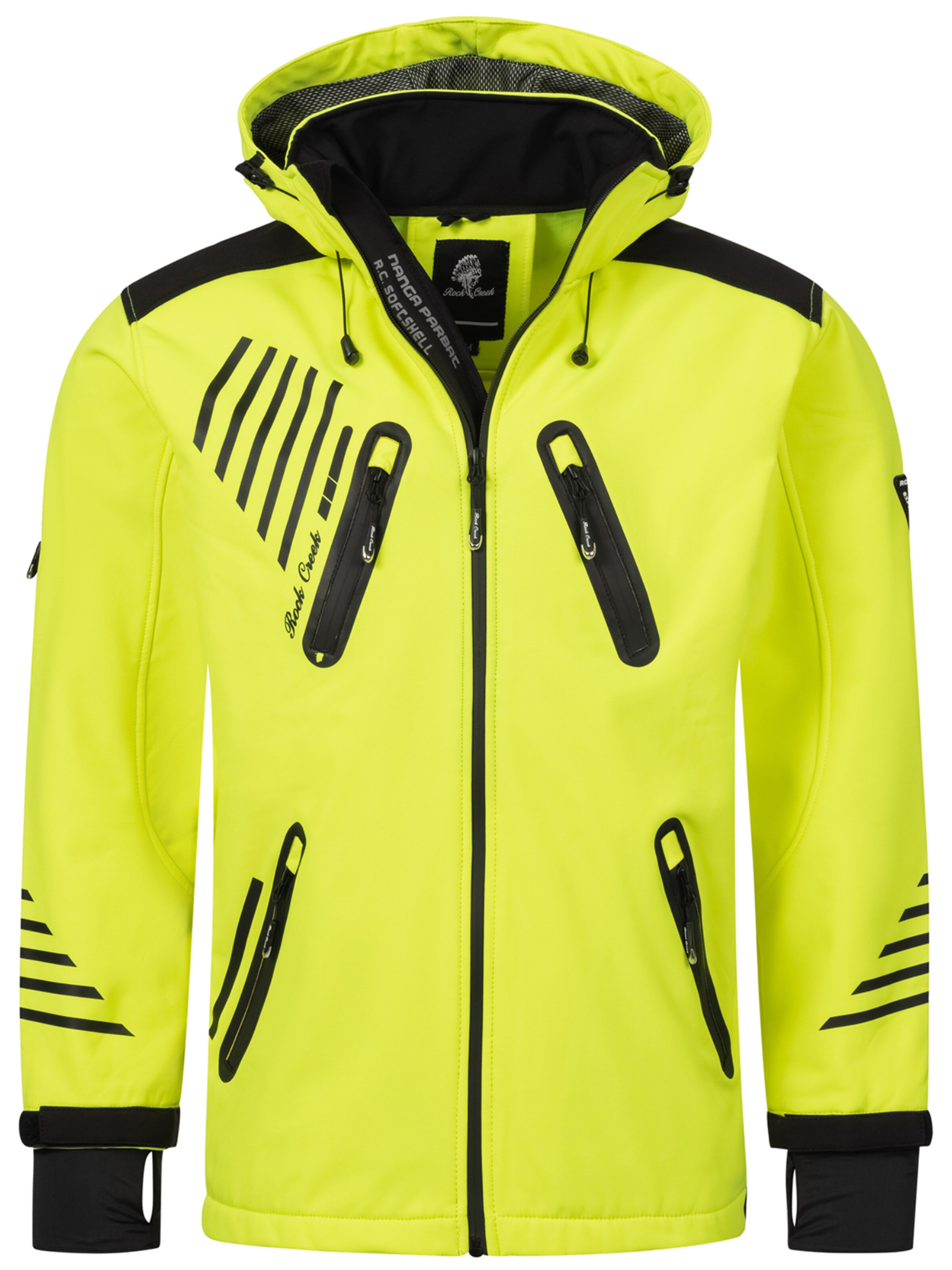 Rock Creek Outdoorjacke in Gelb: Vorderseite