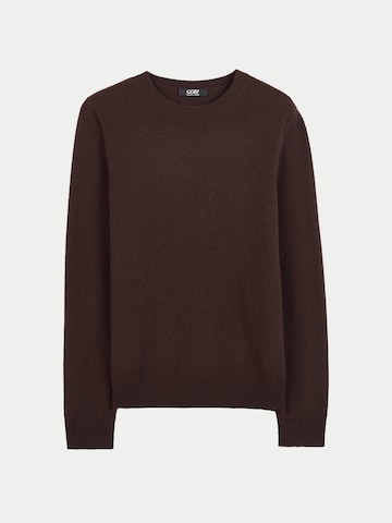 GOBI Cashmere - Jersey 'Cashmere Hat & Sweater Set' en marrón: frente