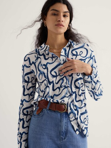 Seasalt Cornwall Blouse 'Teasel Head' in Blauw
