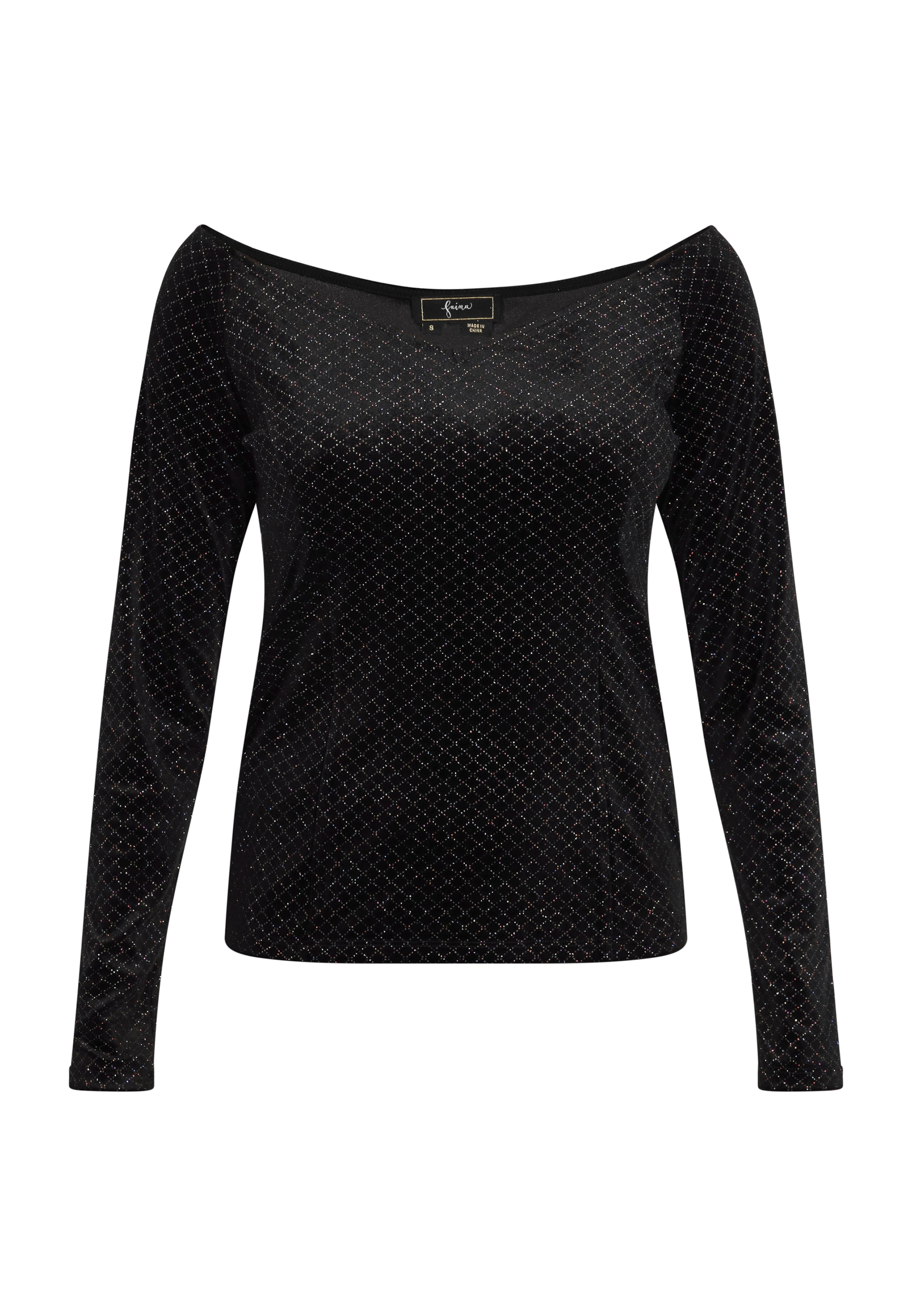 Tricou de la faina pe negru: față