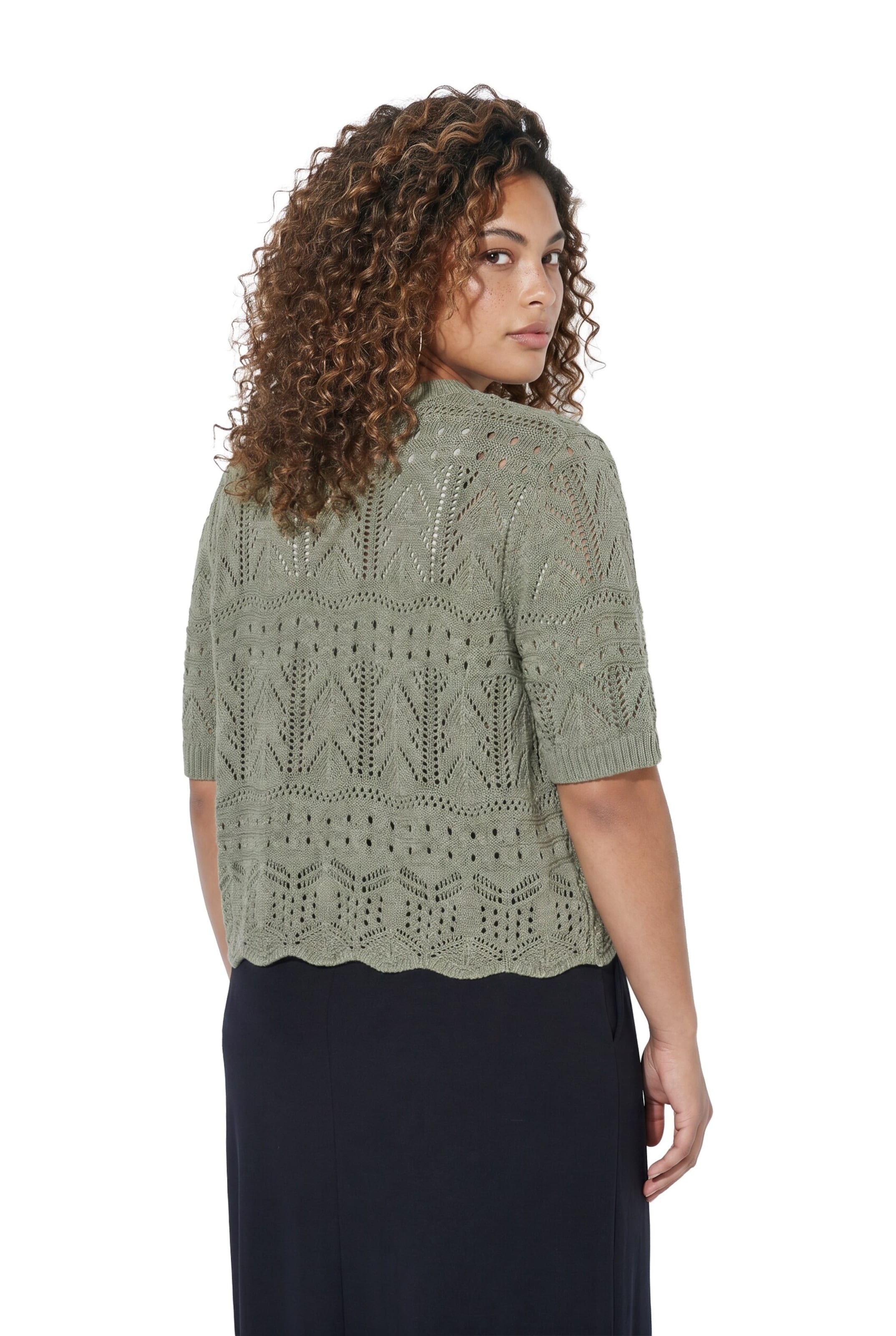 Angel of Style Gebreid vest in Groen