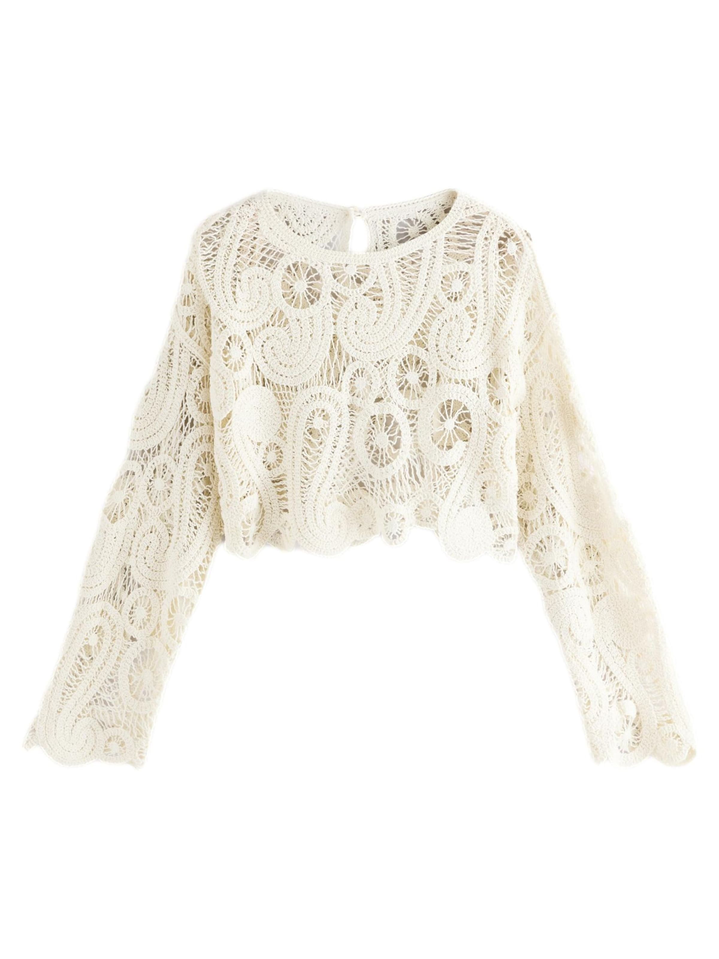 Next Пуловер в бяло: отпред