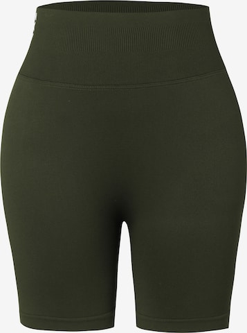 YEAZSkinny Sportske hlače 'Blaze' - zelena boja: prednji dio