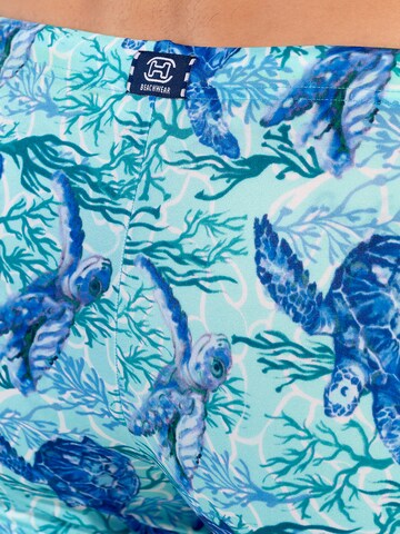 HOM Zwembroek ' Swim Shorts Tartane ' in Blauw