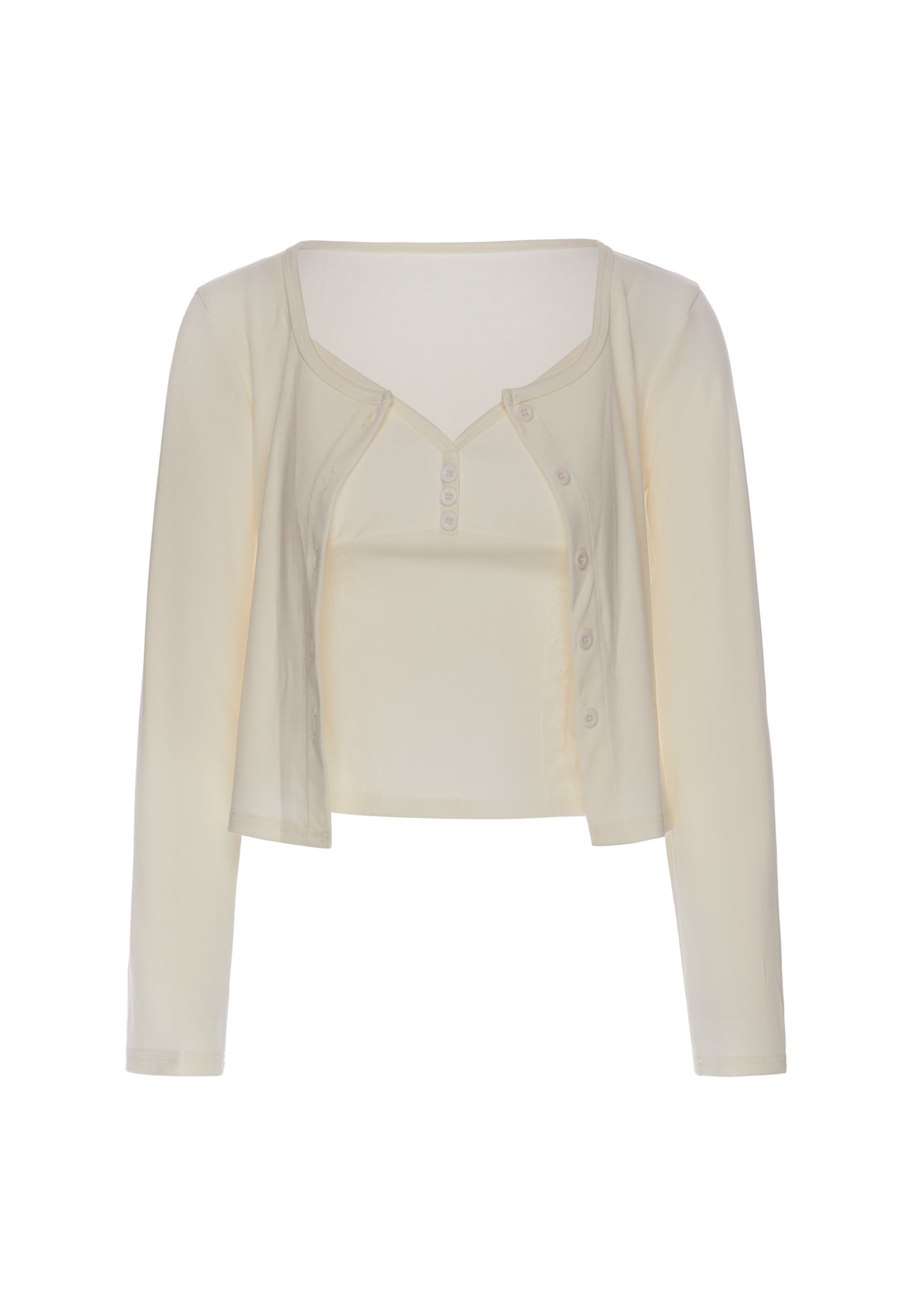 usha BLACK LABEL Casaco de malha em XS em creme, Vista do artigo