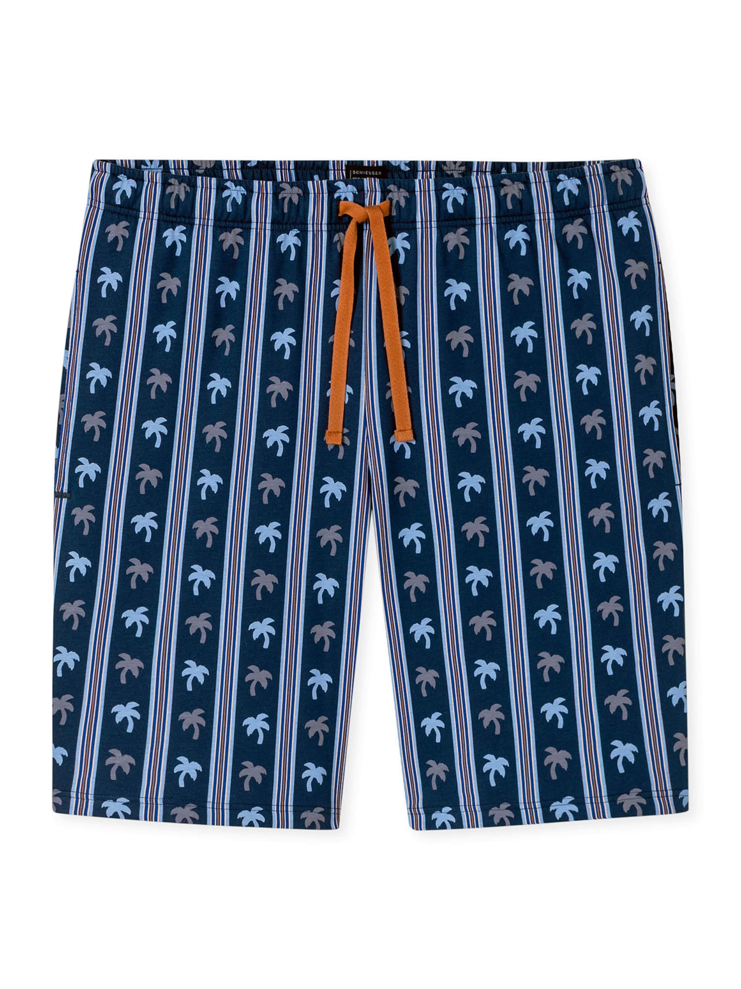 SCHIESSER Pajama pants 'Mix Relax' in Blue: front