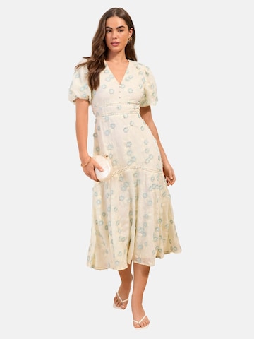 Friends Like These - Vestido em bege: frente